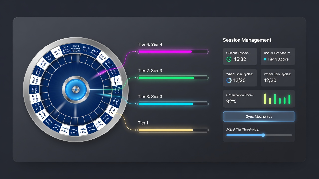 Detailed view of bonus tier progression dashboard synchronized with European roulette statistics and session duration metrics