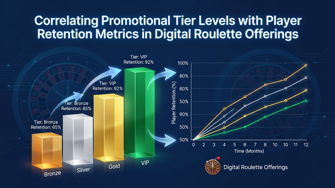 Digital roulette interface showing tiered promotional levels and player engagement metrics
