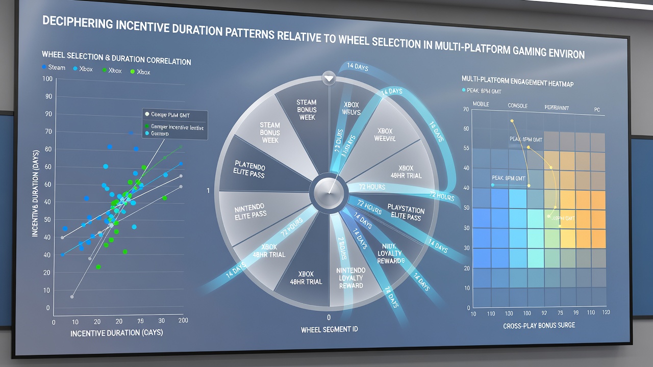 Data visualization of incentive duration patterns across different roulette wheel types and gaming platforms