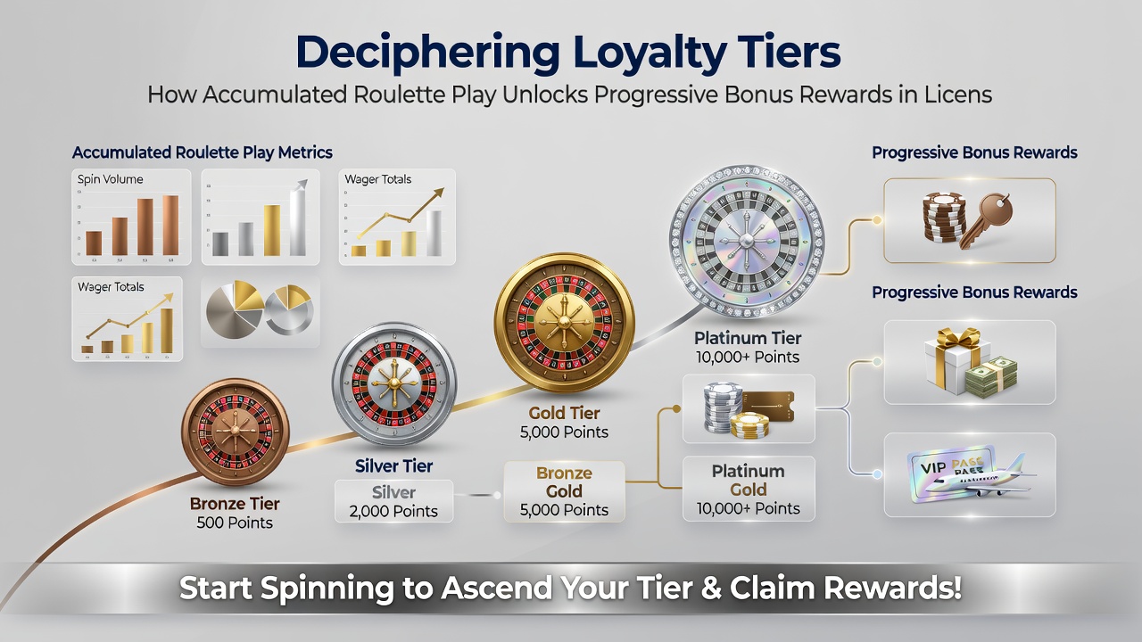 Screenshot of a UK casino loyalty dashboard displaying accumulated roulette points and unlocked tier rewards