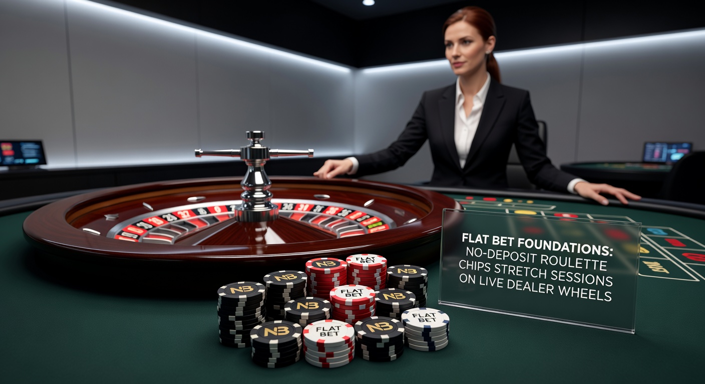 Live dealer roulette table with chips stacked evenly, illustrating flat betting strategy in action