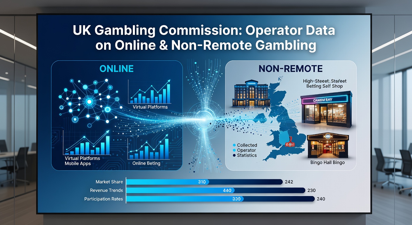 Infographic detailing UK betting premises GGY decline alongside rising online slots activity in late 2025