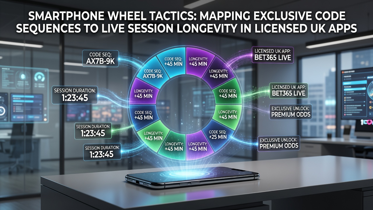 Smartphone displaying live roulette wheel interface with code sequence overlays in a licensed UK betting app